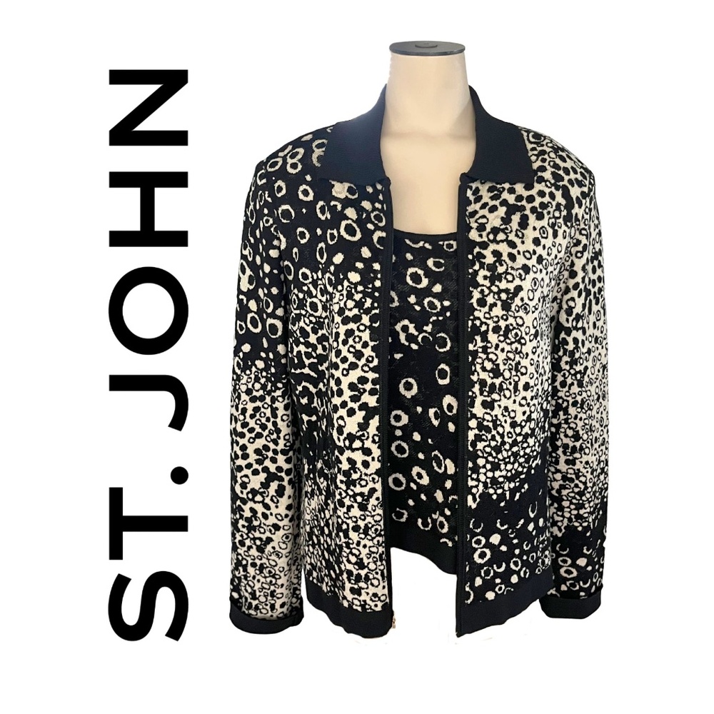 Misses' St. John Knit Shell and Cardigan Sweater/Jacket // Size Medium